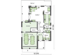 Проект дома с просторной террасой над гаражом