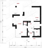 Проект маленького коттеджа с мансардой и цокольным этажом