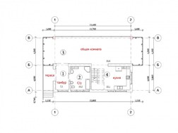 Загородный дом с огромным панорамным окном и гаражом в цокольном этаже