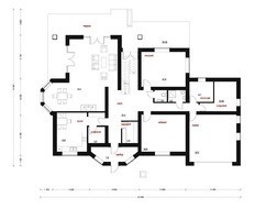Проект большого коттеджа с эркером и гаражом на 2 машины