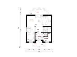 Двухэтажный загородный коттедж 8*10