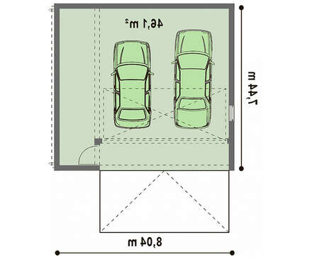 Современный проект гаража из пеноблоков