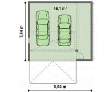 Современный проект гаража из пеноблоков