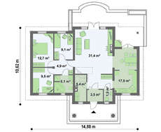 Загородный дом в стиле дворянской усадьбы