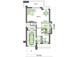 Современный проект небольшого дома с мансардой для узкого участка