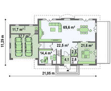 Светлый просторный особняк в европейском стиле с видовым балконом