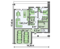 Современный таунхаус в минималистичном стиле с просторными террасами для отдыха