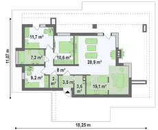 Шикарный одноэтажный дом с бассейном