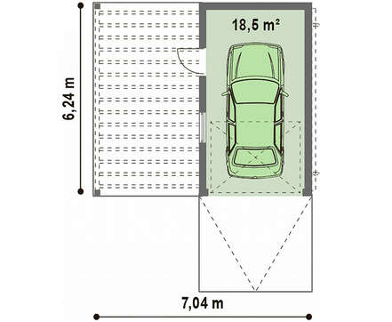 Классический гараж с террасой