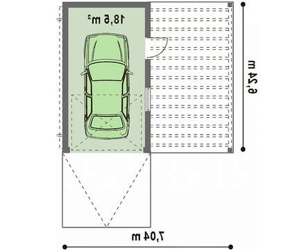 Классический гараж с террасой