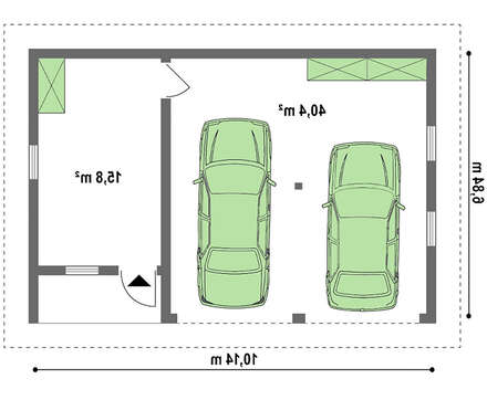 Классический гараж на 2-а авто
