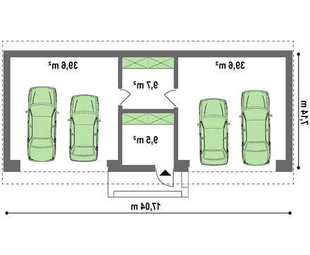 Проект большого гаража на четыре авто