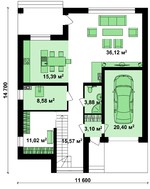 Красивый проект современного дома в стиле модерн