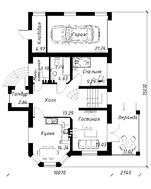 Проект двухэтажного коттеджа с комфортной террасой