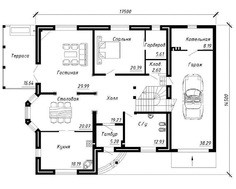 Коттедж с мансардой и шикарной террасой