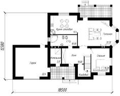 Загородный коттедж с фактурным фасадом