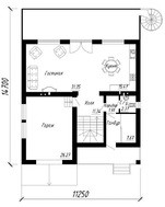 Современный коттедж с бассейном для участка с уклоном