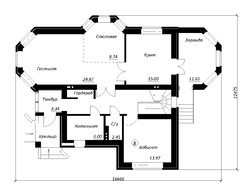 Загородный коттедж с кирпичным фасадом в английском стиле