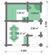 Компактная баня из сруба