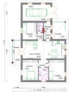 Проект простого загородного коттеджа 130 м