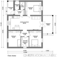 Проект компактного деревенского коттеджа