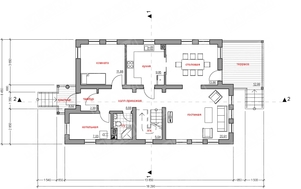 Проект уютного загородного дома 190 m²