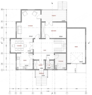 Проект для строительства мансардного коттеджа с деревянной отделкой фасада