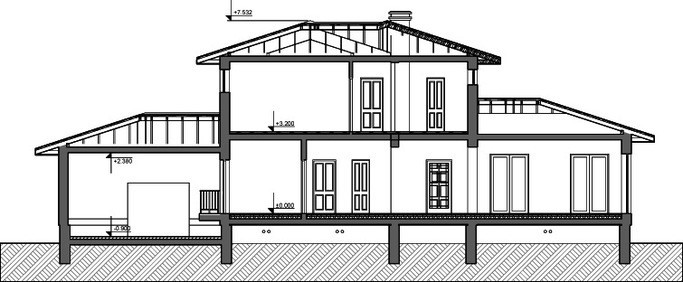 Проект симпатичного жилого коттеджа 300 m²