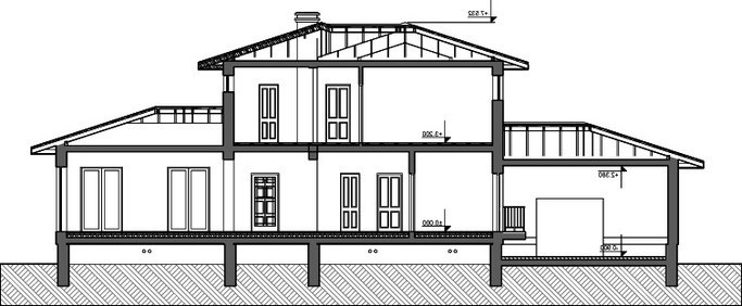 Проект симпатичного жилого коттеджа 300 m²