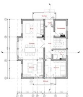 Проект коттеджа с кирпичным фасадом и двумя балконами
