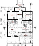 Проект удобного жилого яркого коттеджа