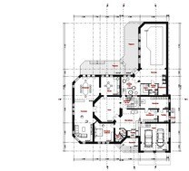 Проект огромной шикарной загородной усадьбы с цокольным этажом