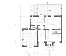 Проект удобного большого просторного загородного коттеджа