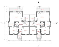 Архитектурный проект классического коттеджа с мансардой