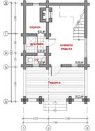 Архитектурный проект гостевого дома с баней из бруса