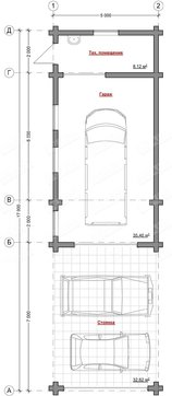Практичный проект гаража с красивым деревянным фасадом