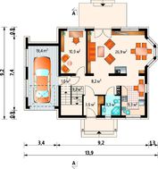 Проект небольшого особняка 180 m² с мансардой