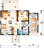 Проект интересного загородного дома с террасой