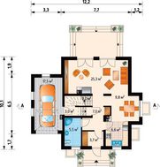1,5-этажный коттедж 200 m² с гаражом на 1 авто