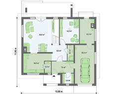 Проект двухэтажного коттеджа с балконом над гаражом