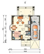 Уютный домик со встроенным гаражом