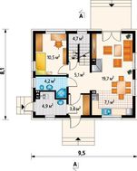 Современное строение на два этажа