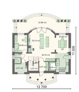 Архитектурный проект загородного коттеджа с большими комнатами
