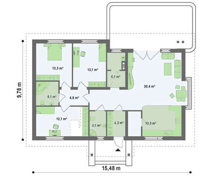 Проект классической мини-усадьбы
