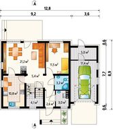 Красивый загородный особняк с площадью 150 m²