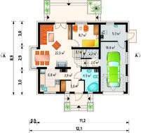 Проект оригинального загородного коттеджа с шестью спальнями