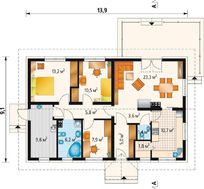 Небольшое строение с просторной кухней