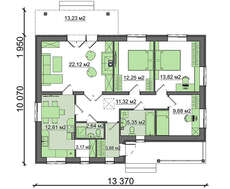Приятное строение на один этаж с тремя спальнями