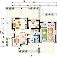 Двухэтажное строение с уникальным дизайном