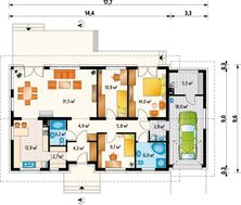 Коттедж для узкого участка 18 на 10